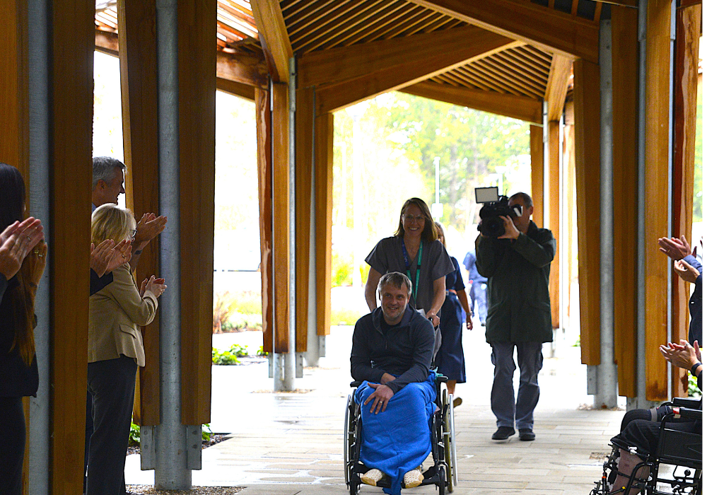 First patient arriving at the NRC